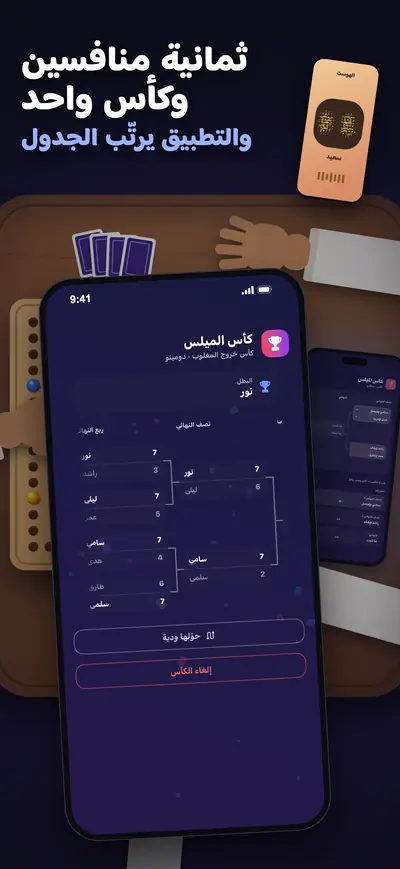 ثمانية منافسين. كأس واحد: جدول كأس خروج المغلوب